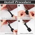 thumbnail image 4 of Queilt 10PCS Zipper Pulls Replacement Universal Nylon Zipper Repair Kit Zipper Slider Pull Tab Zipper Fixer Metal Zipper Head Hand Woven Pull Rope Zipper Handle Cord Pull Tab for Bags, Black, 4 of 5