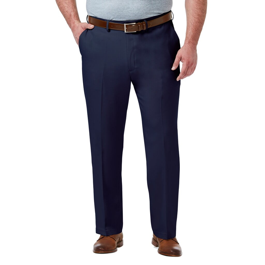 Haggar - Big & Tall Haggar Premium Comfort Expandable-Waist Classic-Fit Stretch Flat-Front Dress 
