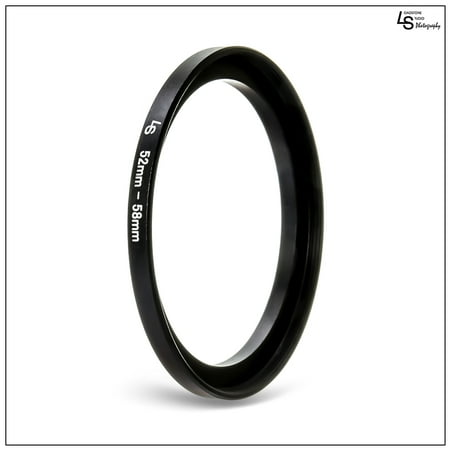 52mm - 58mm Step-Up Adapter Ring for Canon, Nikon, Sony, and Other DSLR Camera Lenses by Loadstone Studio WMLS1200