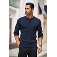 thumbnail image 5 of COOFANDY Mens Knit Sweater Casual Henley Shirts Long Sleeve Pullover Sweater Button Down Shirts Fall Tops, 5 of 8