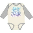 thumbnail image 3 of Inktastic Winter Let It Snow Lettering in Blue with Snowflakes Boys or Girls Long Sleeve Baby Bodysuit, 3 of 5