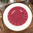 thumbnail image 6 of BalsaCircle 10 Burgundy 9" Round Disposable Salad Dinner Plastic Plates Gold Wavy Trim Wedding Party Tableware, 6 of 8