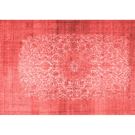 Ahgly Company Indoor Rectangle Medallion Red Traditional Area Rugs, 5' x 7'