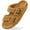 Camel, variant on Womens Fuzzy Footbed Sandals Comfort Faux Open Toe Cork Slides Winter House Sandals