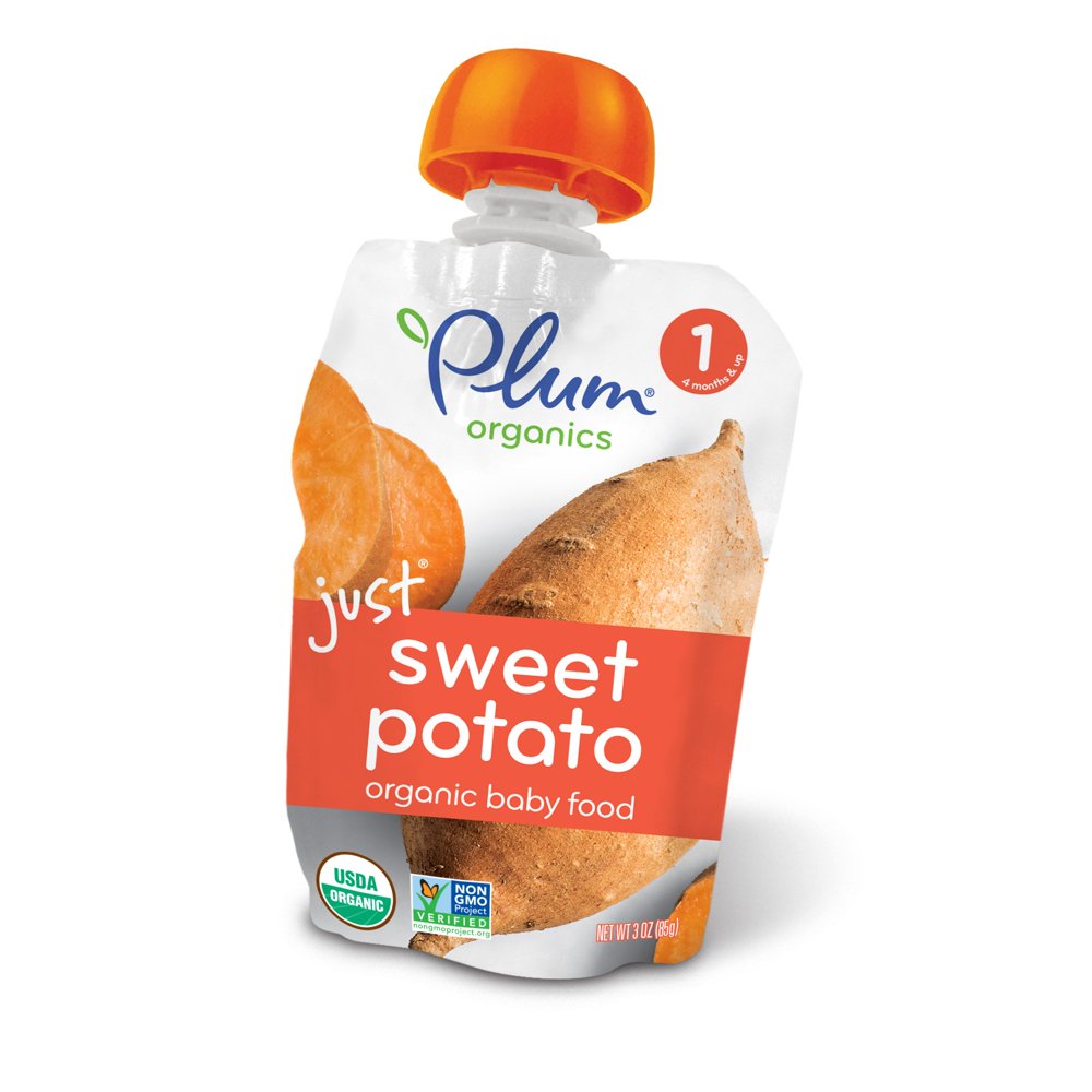 Plum Organics Organic Baby Food, Stage 1, Just Sweet Potato, 3 Oz