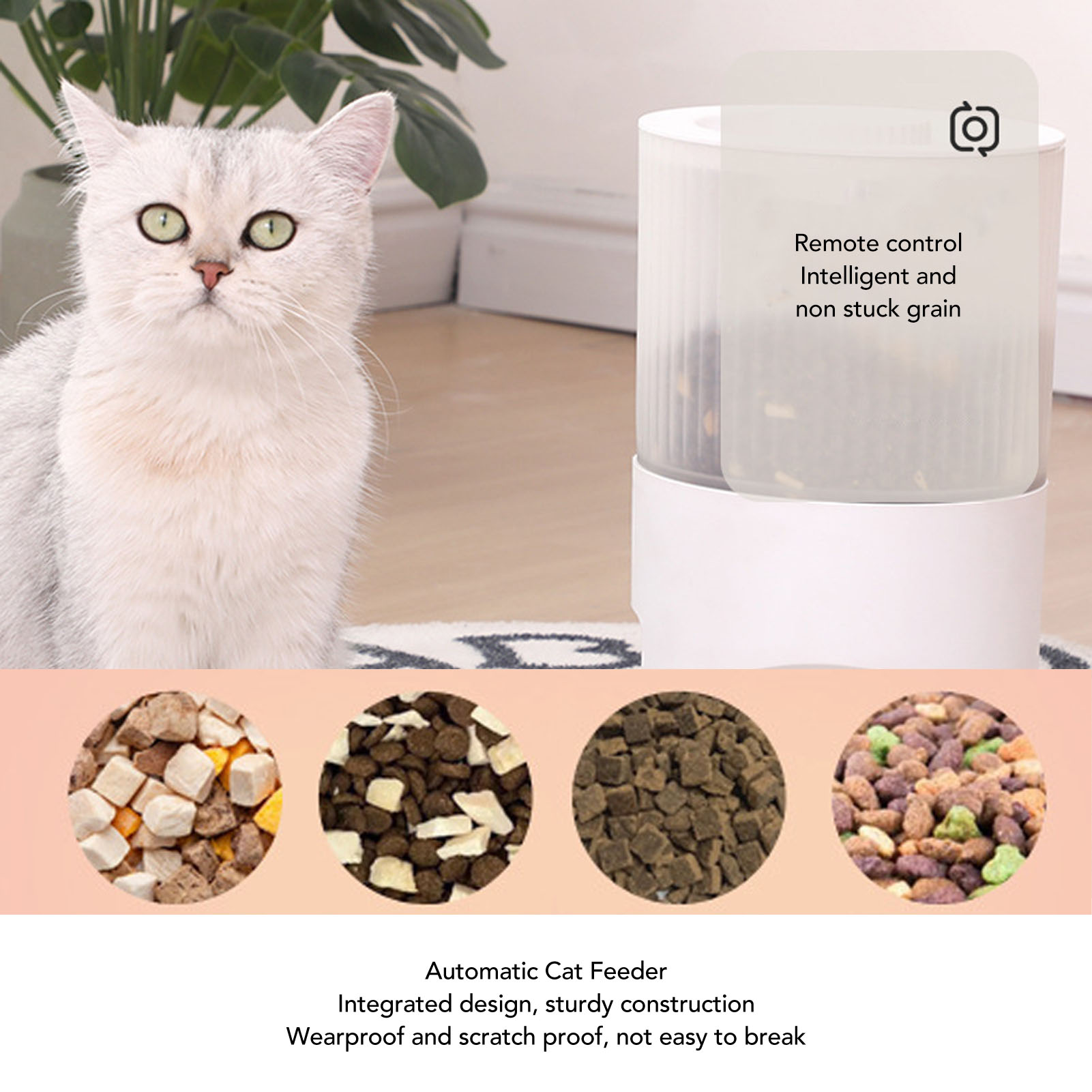 PetSafe - Distributeur De Nourriture Et Croquettes Automatique Eatwell 5 Repas Pour Animaux, Chiens Et Chats - Programmable - Ecran LCD - Sans BPA, Plateau Lavable Au Lave-Vaisselle