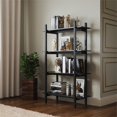 thumbnail image 2 of RST Brands Emery 4-Tier Wood Bookcase in Black, 2 of 4