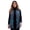 Blue Stencil Foliage, variant on Women's Plus Size Quilted Puffer Vest