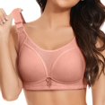thumbnail image 6 of Gkeoshab Bras for Women Women's Minimizer Bandeau Bra Plus Size, Wireless Strapless Thin Bra with Back Support & 4-Row Closure Pink 46, 6 of 8