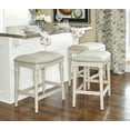 thumbnail image 4 of Powell Hayes 27" Backless Wood Counter Stool, Cream Finish, 4 of 4