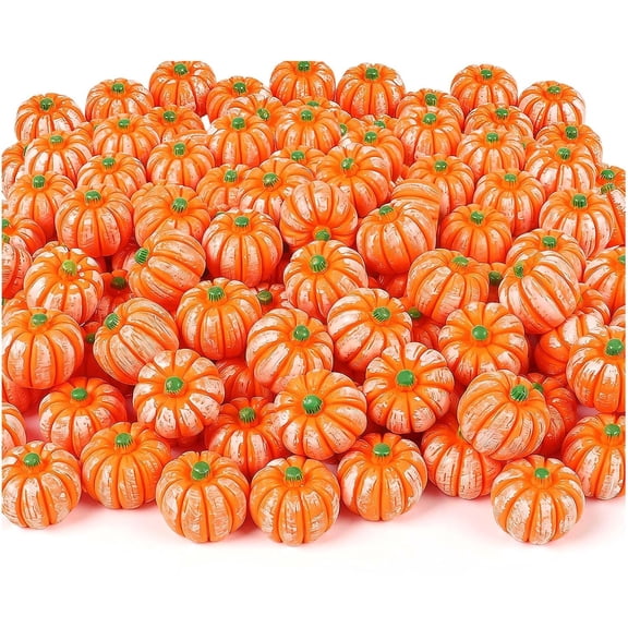 PERHAPSFIT 50Pcs Mini Pumpkins, Artificial Pumpkins, Tiny Fake,Halloween Party Supplies, Autumn, Thanksgiving, Harvest, DIY Crafts, Table Decorations & Vase Filler