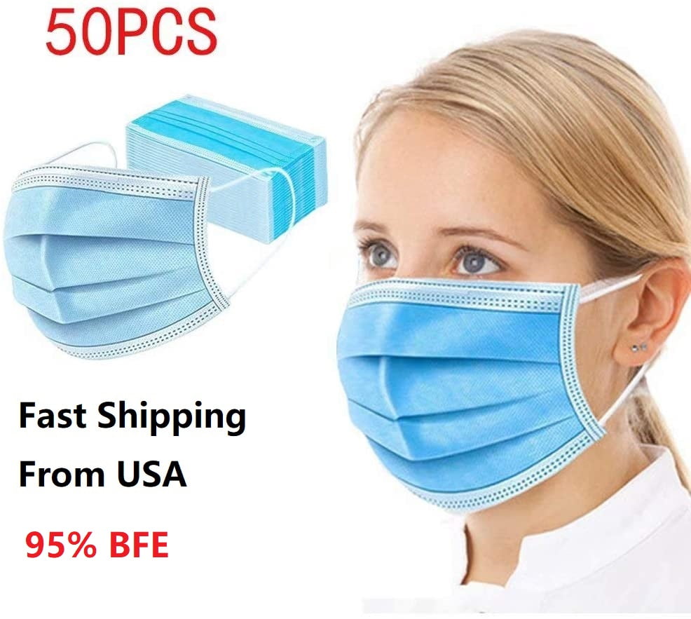 Disposable 3-Ply with Earloop for Personal use face mask (50 pcs)non ...