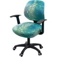 thumbnail image 1 of Office Chair Cover Stretchable Computer Desk Chair Seat Covers 2 Piece Waterproof Swivel Chair Protective Slipcover, 1 of 6