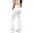 T10-White, variant on Glisme Girl'S Uniform Pant Back To School Elastic Waist Leggings Straight Leg Solid Color Flare Trousers 5-6 Years Hot Pink