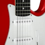 Donner 39 Electric Guitar Beginner Kit Solid Body Full Size Red HSS Pick Up for Starter, with Amplifier, Bag, Digital Tuner, Capo, Strap, String,Cable, Picks DST-102R