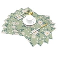 thumbnail image 2 of XMXT 6 Pcs Woven Placemats, Warm Daisy Print Stain Resistant Anti-Skid Placemat for Kitchen Table, 12 x 18 inches, 2 of 6