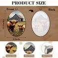 thumbnail image 3 of Canvas Wall Art Rustic Highland Cow Watercolor Farmhouse Animal Cattle Grassland Daisy Oval Framed Canvas Prints Vintage Wall Hanging Decor for Office Kitchen Bathroom Gifts For Women 8.6"x11.4", 3 of 7