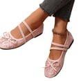 thumbnail image 6 of EKVAHL Women's Polka Dots Mesh Ballet Flats Bowknot Pointed Toe Ballerina Flats Closed Toe Comfortable Casual Work Shoes, 6 of 6
