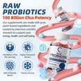 thumbnail image 4 of 100 Billion CFU Probiotics , with Digestive Enzymes; Probiotics for Women & Men; Shelf Stable Acidophilus Probiotic Supplement,120 Capsules, 4 of 8