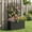 Black, variant on Barara King 49 Inch Raised Garden Bed with Climbing Trellis and Wicker Planter Box, Outdoor Combined Planting Box for Yard Patio Flower Vegetable, Brown