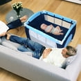 Costway Foldable Portable Baby Crib Playpen Travel Infant Flat