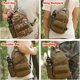 thumbnail image 4 of Bolso de hombro - Mochila bandolera militar con puerto de carga USB y portabotellas para trekking, acampada, senderismo, viajes, camuflaje, 4 of 5