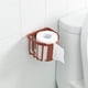 thumbnail image 4 of Cateissary Estante de papel higiénico de PP, caja de pañuelos autoadhesiva sin perforaciones para montar en la pared, accesorios de soporte de drenaje Almacenamiento y organización del hogar rojo Cateissary HA011660-02, 4 of 6