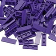 thumbnail image 1 of Uxcell 122Pcs Bloques Planos a Granel, Azulejos Clásicos Púrpuras 1x3 con Superficie Lisa, Accesorios de Bloques de Construcción Compatibles para Construir Pisos, Paredes, Artes de Mosaico Pixel, 1 of 4