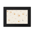thumbnail image 1 of Blanco flor planta pera pétalo de flor Marco de Fotos de escritorio imagen Arte Negro Pintura 5x7 pulgadas, 1 of 4