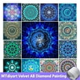 thumbnail image 2 of Pintura de diamantes 5D caleidoscopio de Mandala verde y azul, taladro completo, cuadrado, redondo, bordado de diamantes, mosaico, decoración del hogar, regalo de Navidad, 2 of 4