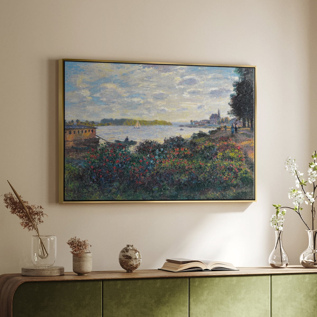 Vintage Landscape-CII By Wexford Home Framed in Gold Wood Gallery Wrapped Canvas 17 in. x 25 in.