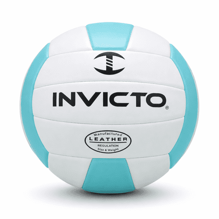 Invicto Official Size 5 Leather Volleyball - Indoor/Outdoor Match & Training Ball Regulation Weight Unisex
