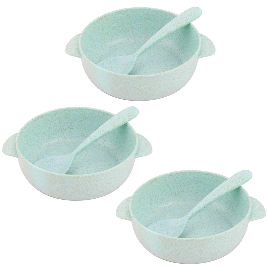 Unique Bargains Home Plastic Ear Design Handle Rice Soup Bowl Spoon