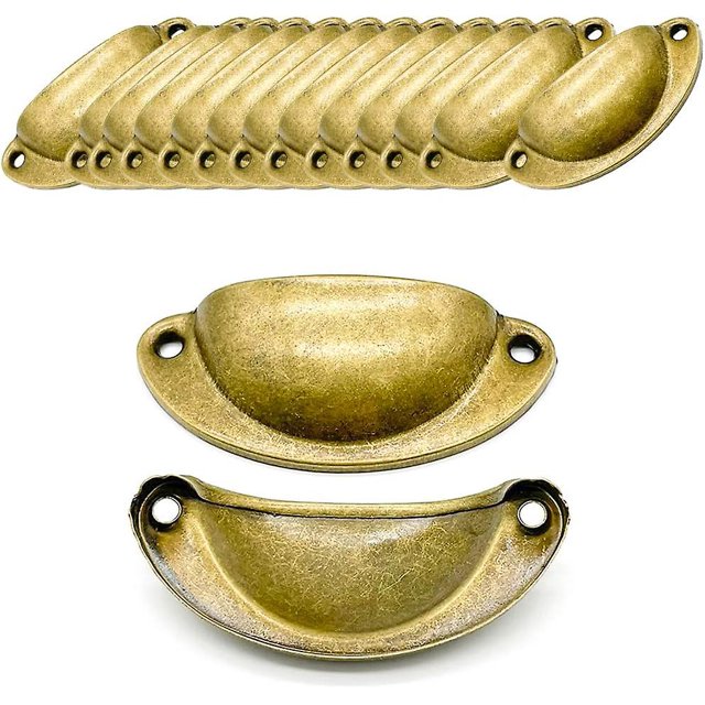 15 tiradores de cajón de bronce antiguo YONGSHENG tiradores de tocador con tornillos bronce