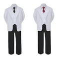 thumbnail image 2 of 6pc  Boy Formal Necktie Black & White Suit Set Satin Necktie Baby Sm-20 Teen, 2 of 4