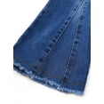 thumbnail image 6 of DPOIS Big Kid Girls Youth Junior Denim Jeans Bell Bottom Flare Pants Blue 10-12, 6 of 7