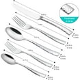 thumbnail image 2 of Flatasy Flatware Silverware Hammered Mirror 20 Piece Set for Home Kitchen Restaurant Hotel Service for 4, 2 of 6