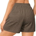 thumbnail image 5 of Nmnitkp Shorts for Women Drawstring Shorts Summer Elastic Waist Casual Lightweight with Pockets Coffee,L, 5 of 9