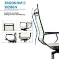 thumbnail image 3 of ErgoMax SE4715WT 46.9 in. Height Ergonomic Iron & Leather Height Adjustable High Back Office Chairs with Armrests - White - Set of 2, 3 of 10