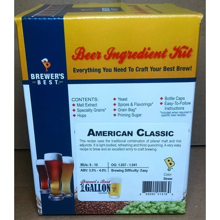 Brewer's Best One Gallon Home Brew Beer Ingredient Kit (American (Best Starter Brewing Kit)