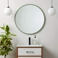 thumbnail image 2 of Better Bevel 36” x 36” Sage Green Rubber Framed Mirror | Round Bathroom Wall Mirror, 2 of 11