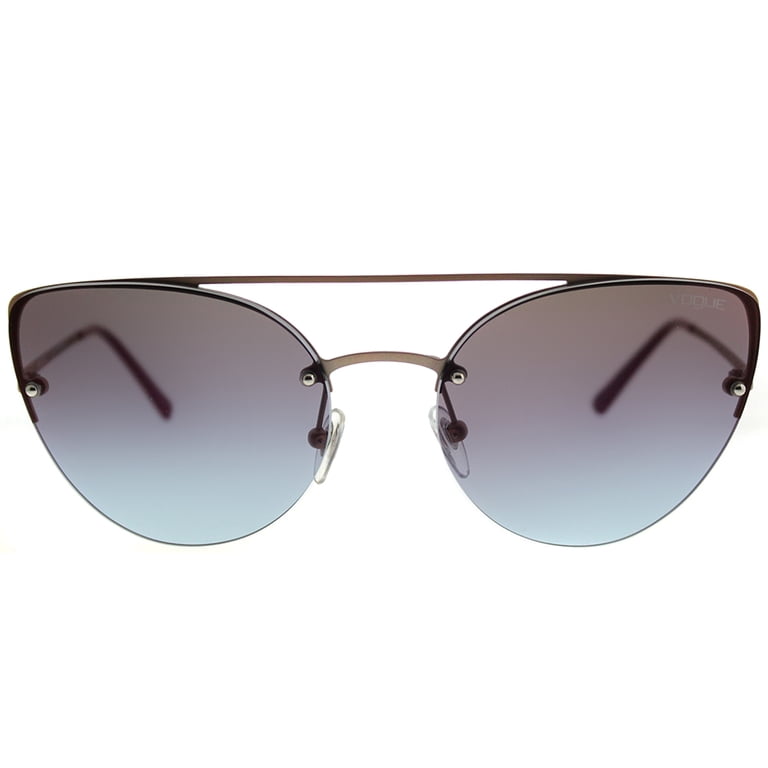 Vogue Metal Womens Cat-Eye Sunglasses Matte Light Pink Gold  display picture 2