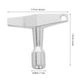 thumbnail image 2 of Raindrops Durable Plated Silver Drum Tuner Key with Compact Design for Easy Drum Accessory Use, 2 of 8