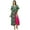Green and Magenta, variant on Bimba Exclusive Rayon Maxi Kaftan Chic Coverup Dress Drawstring Waist Night Wear