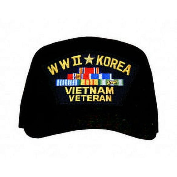 WWII Korea, Vietnam Veteran with Ribbons Ball Cap