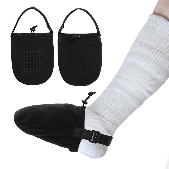 2Pcs Cast Sock Cover for Foot, Adjustable Non-Slip Toe Protective Cover for Men & Women, Breathable Casted Foot Sock