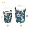 thumbnail image 3 of Sikiie Christmas Snowman Gift Print Round Dirty Clothes Basket, Waterproof Standing Foldable Storage Basket, for Laundry Room, Bedroom, Bathroom Storage-Medium, 3 of 6