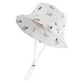 thumbnail image 2 of Kids Sun Hat UPF 50+ Sun Protective Bucket Hat for Boys Girls Wide Brim Summer Beach Fishing Safari Adjustable Hat,breathable,durable,chin strap 6-12 Months, 2 of 4