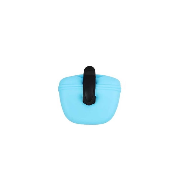 Greeniant Bolsa de silicona para aperitivos de mascotas, portátil, reutilizable, Flexible, recargable, para entrenamiento al aire libre, bolsa de Suministros para perros Azul Greeniant PT004400-01