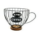 thumbnail image 2 of Soporte para cápsulas de café, contenedor de dulces, base de madera, alambre de hierro, organizador de mesa para tazas Negro, 2 of 9